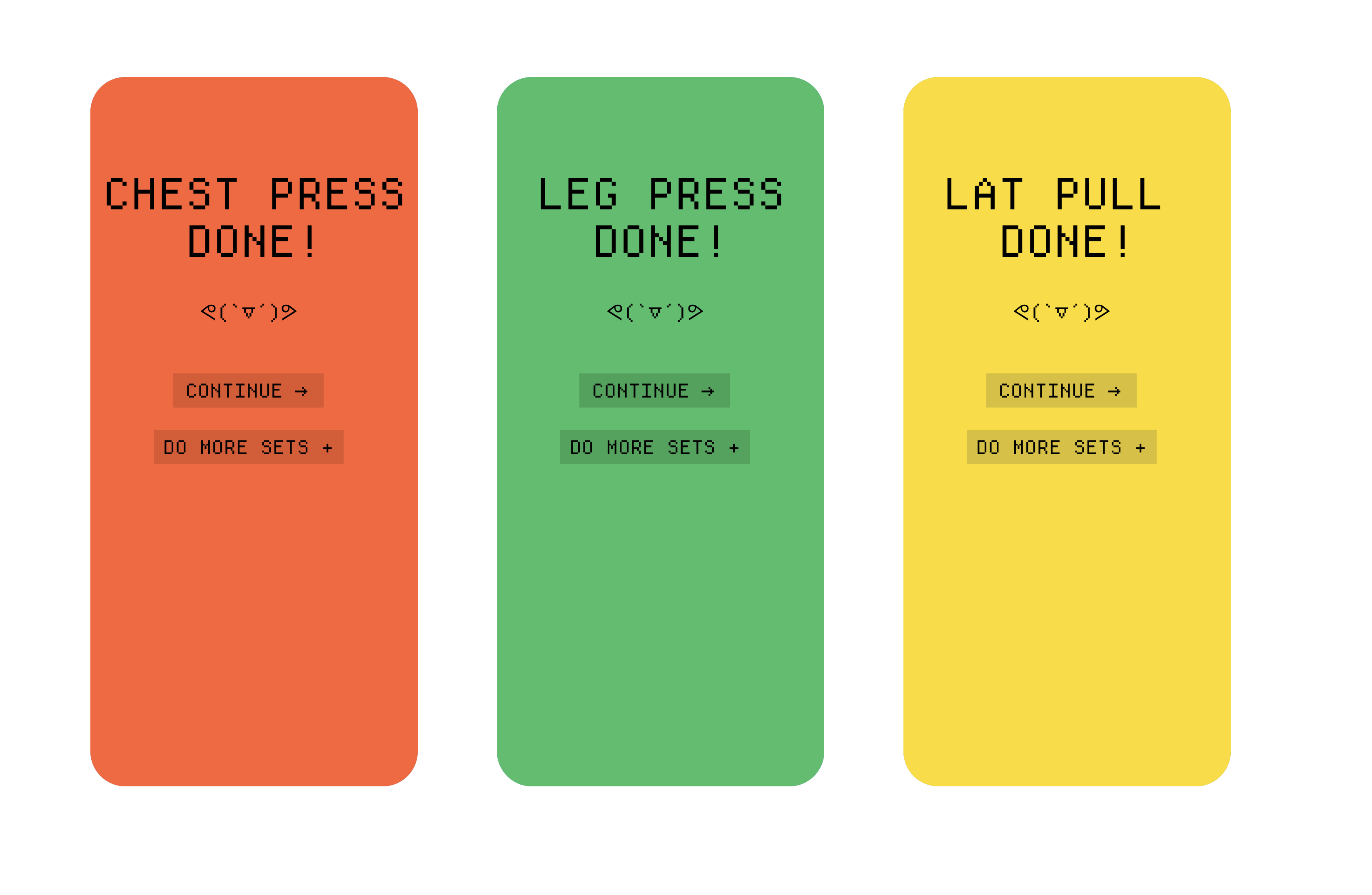 LIFTxT exercise-done screen
